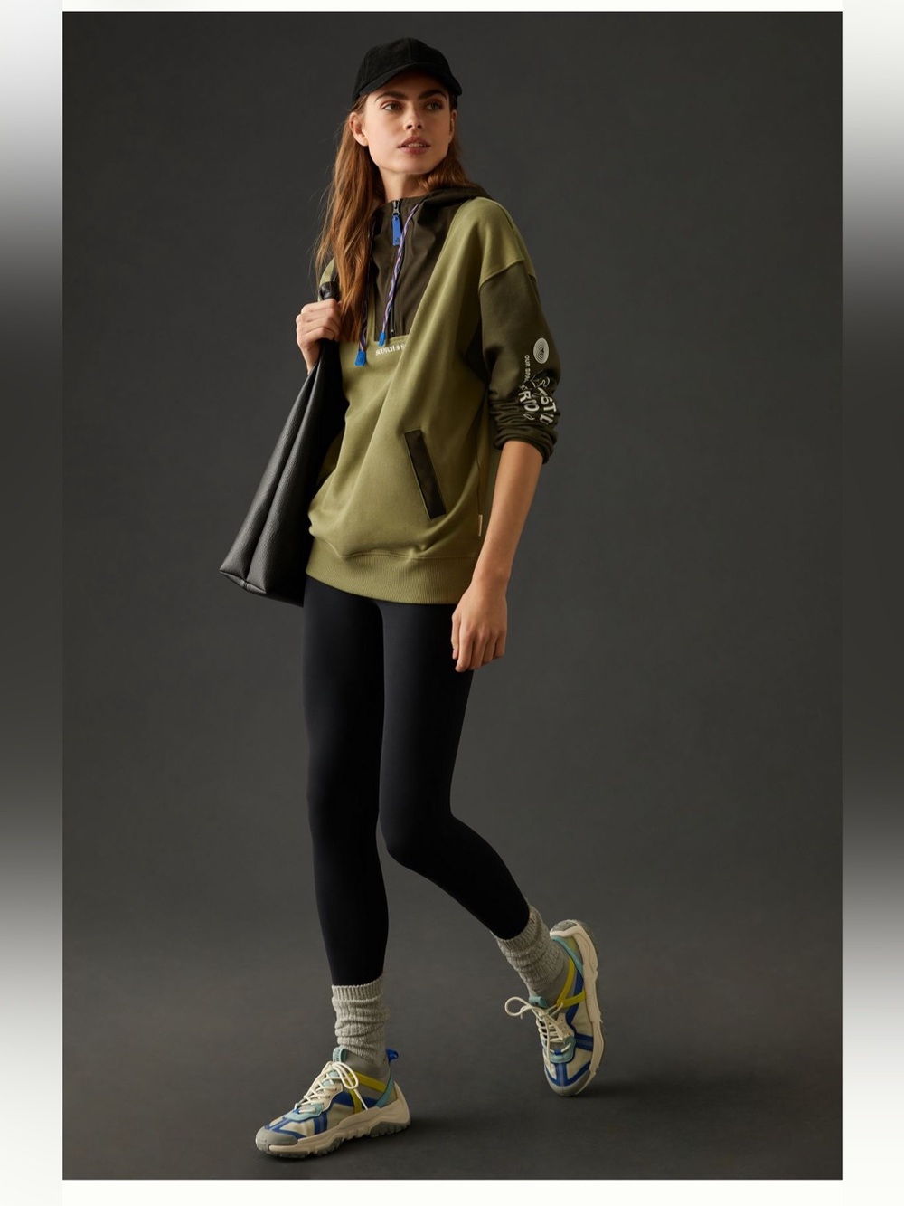 Scotch & Soda Olive and Dark Olive Hooded Pullover
